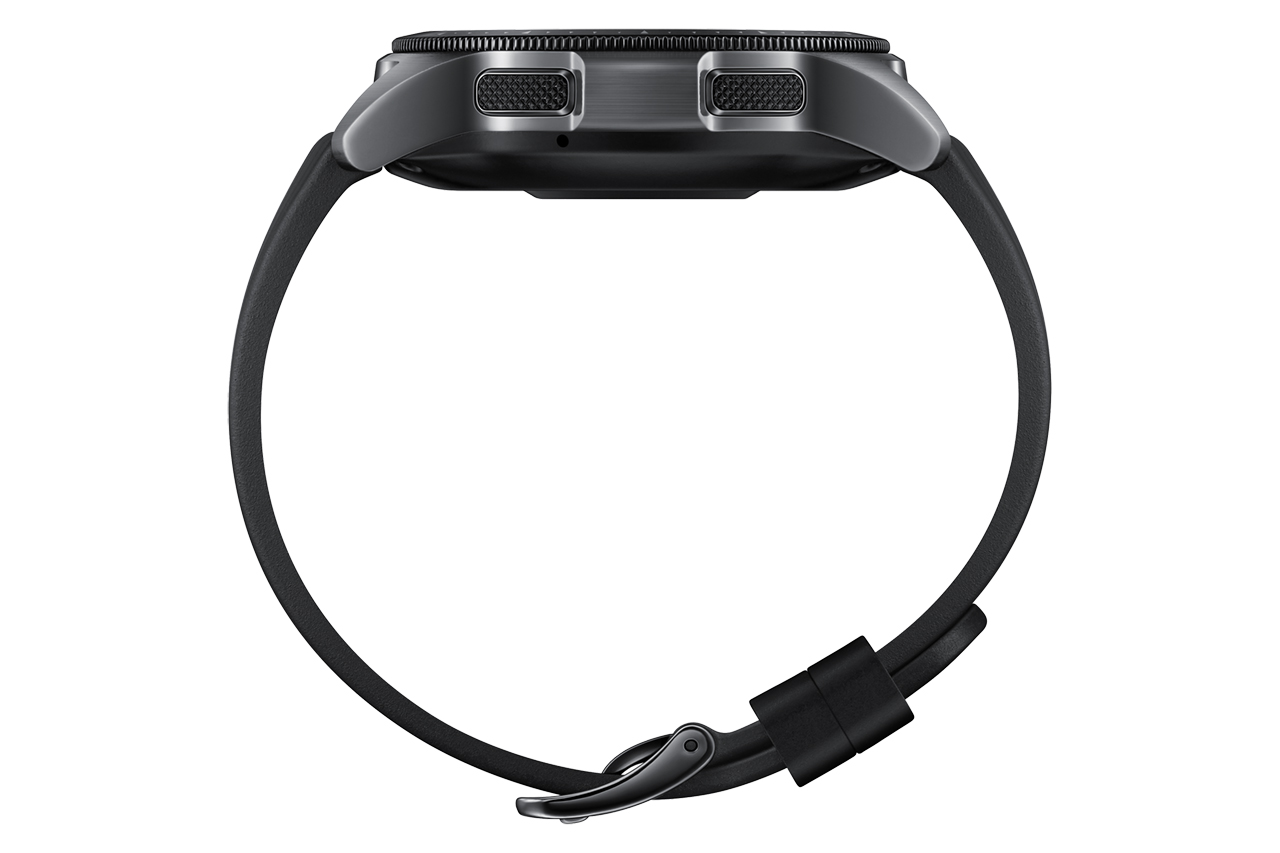 Galaxy Watch вийдуть в двох варіантах: у 1,3-дюймової моделі розмір корпусу складе 46 міліметрів (як у показаних восени 2016- го Gear S3), у 1,2-дюймової - 42 мм